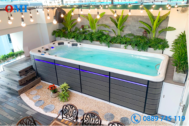Bể bơi c&ocirc;ng nghệ - Nhập khẩu, lắp sẵn, kh&ocirc;ng cần thi c&ocirc;ng - Ảnh 1.