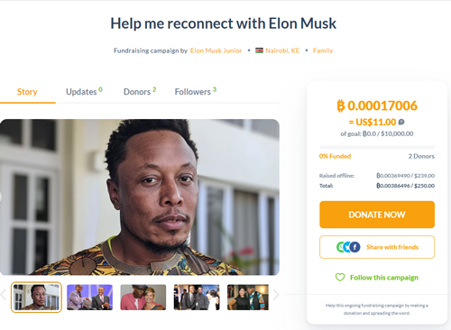 Người đàn ông Kenya tự nhận là &quot;con trai thất lạc&quot; của Elon Musk, kêu gọi CĐM quyên góp để đoàn tụ cùng cha- Ảnh 2.