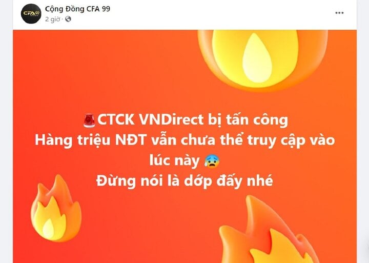 Hệ thống VNDirect bị tấn công, hàng triệu nhà đầu tư chứng khoán &quot;chết đứng&quot; - Ảnh 2.