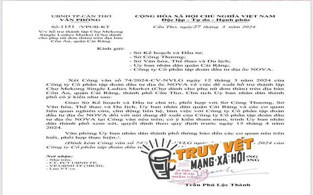 Thực hư một công ty muốn làm "chợ dành cho phụ nữ đơn thân" ở Cần Thơ - Ảnh 1. Thực hư một công ty muốn làm "chợ dành cho phụ nữ đơn thân" ở Cần Thơ - Ảnh 1.