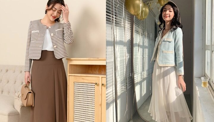 C&aacute;ch mặc &aacute;o tweed đi l&agrave;m kh&ocirc;ng bị ch&ecirc; gi&agrave; - Ảnh 4.