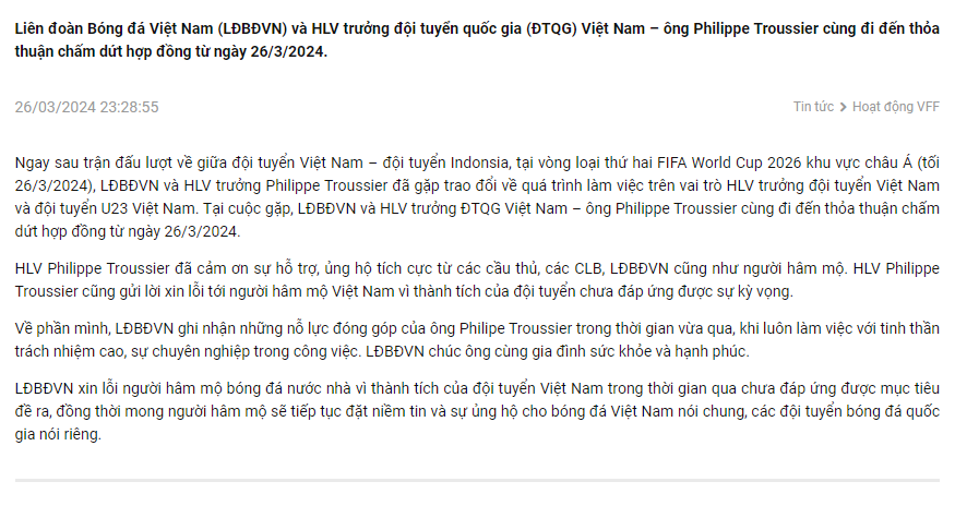 HLV Troussier chính thức chia tay đội tuyển Việt Nam- Ảnh 3.