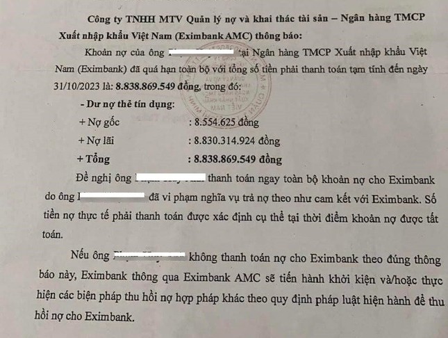 Vụ nợ thẻ tín dụng từ 8,5 triệu lên 8,8 tỉ đồng: Ngân hàng hết thời hạn khởi kiện?- Ảnh 3.