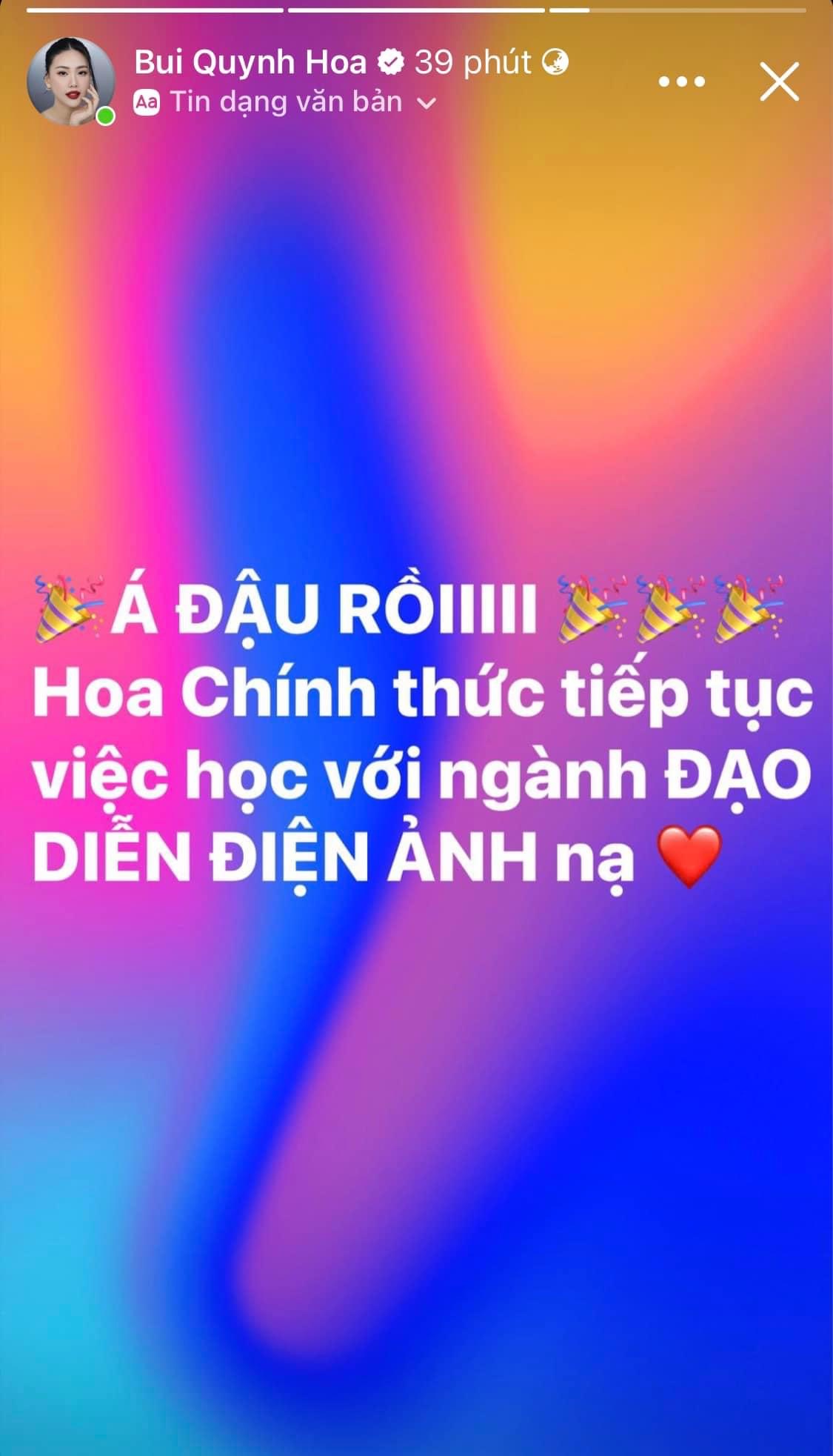 Xôn xao thông tin Hoa hậu Bùi Quỳnh Hoa bị buộc thôi học- Ảnh 2.