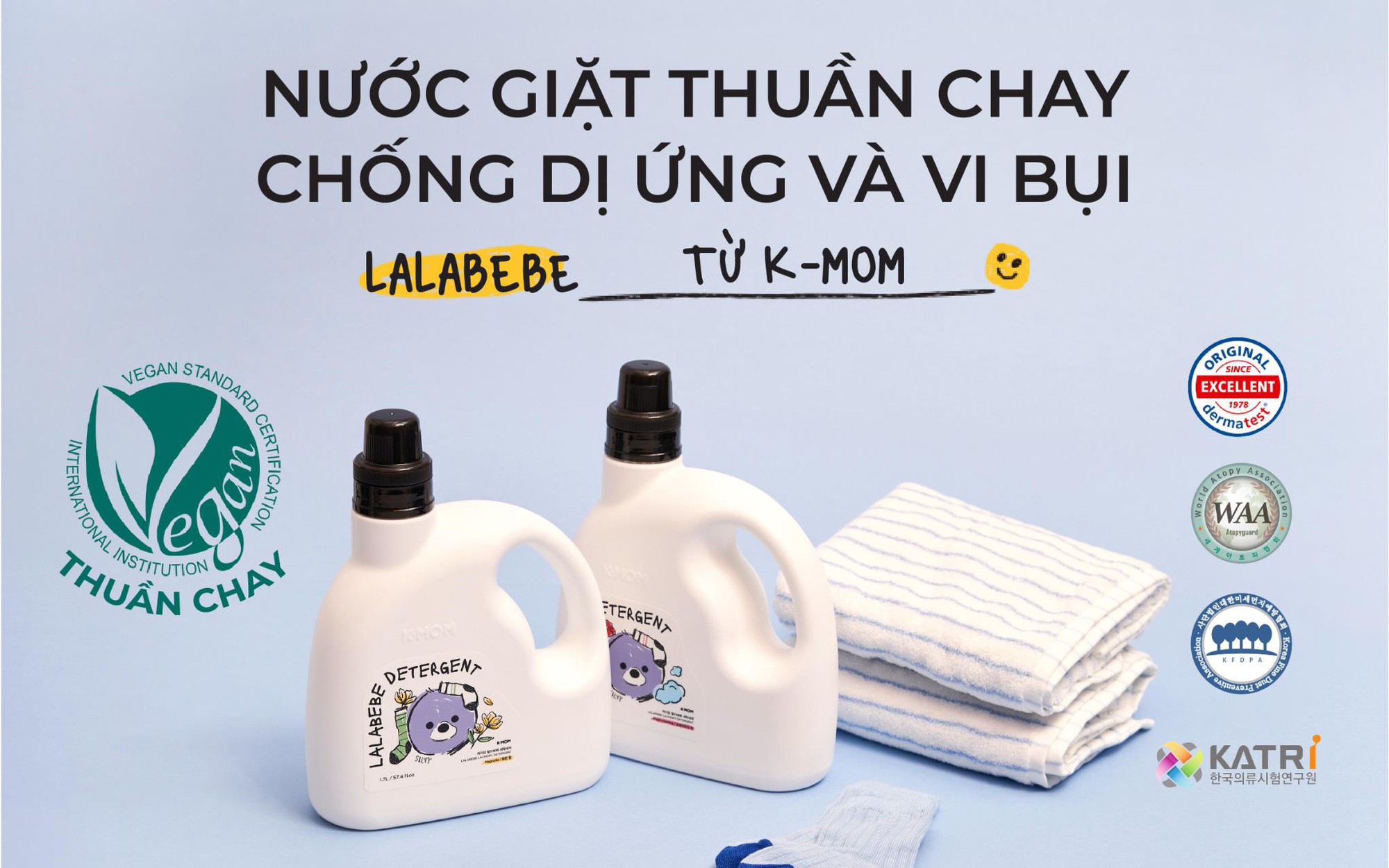 Nước giặt thuần chay Lalabebe: an toàn cho da nhạy cảm, da dị ứng - Ảnh 1. Nước giặt thuần chay Lalabebe: an toàn cho da nhạy cảm, da dị ứng - Ảnh 1.