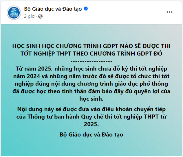 Thí sinh trượt tốt nghiệp THPT năm 2024 có thể không được thi lại vào năm sau? - Ảnh 1.