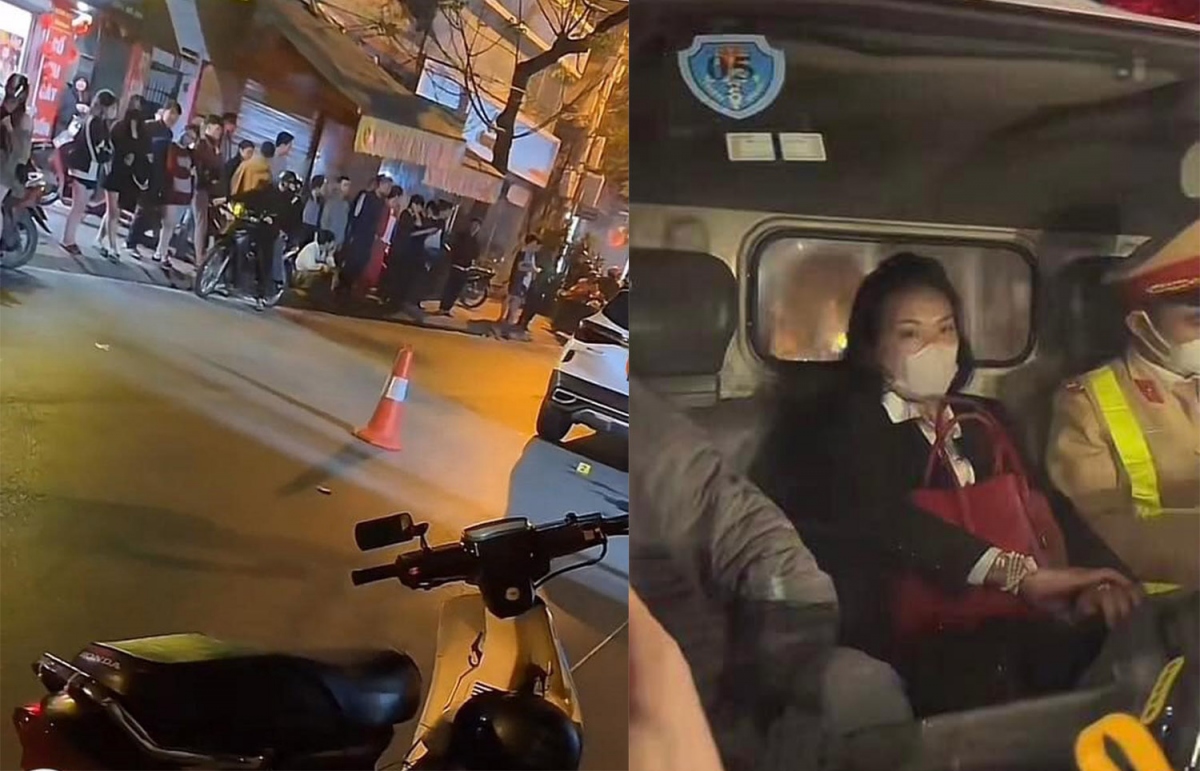 Nữ tài xế say xỉn tự nhận là cháu lãnh đạo sau khi va chạm với xe máy - Ảnh 2.