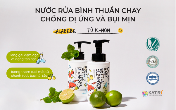 Khám phá nước rửa bình thuần chay Lalabebe: Đột phá từ K-mom Hàn Quốc - Ảnh 1.