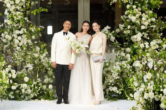 Chấm điểm 10 cho trang phục đi ăn cưới của Hoa hậu Đặng Thu Thảo: Thanh lịch, nền nã, sang trọng - Ảnh 2.