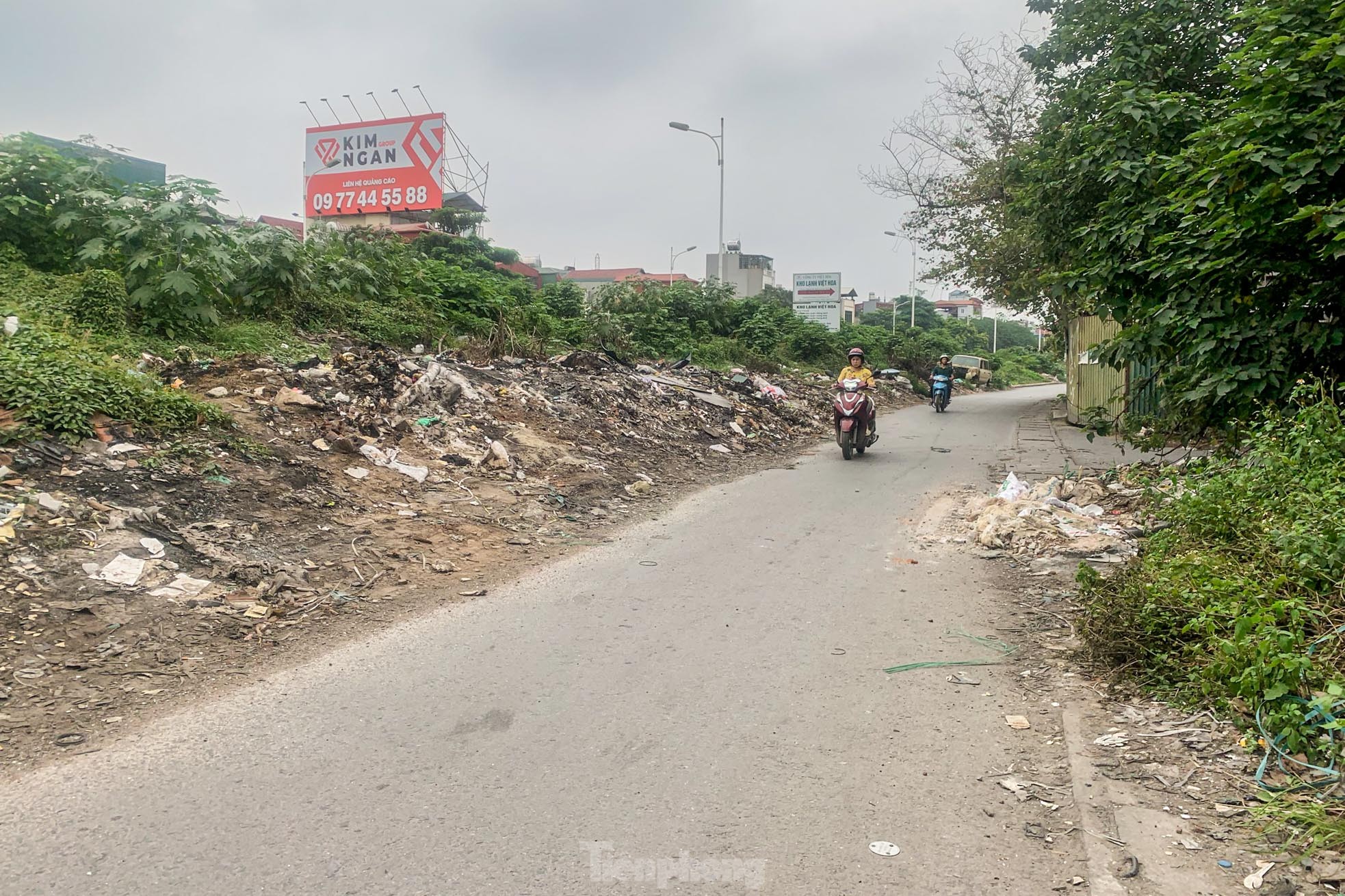 Trên đê Nguyễn Khoái, chỗ trồng rau phủ xanh, chỗ ngập rác ô nhiễm - Ảnh 7.