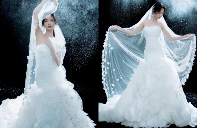 Ngọc Trinh mặc váy cưới lộng lẫy, netizen: “Hóng chú rể”- Ảnh 3.
