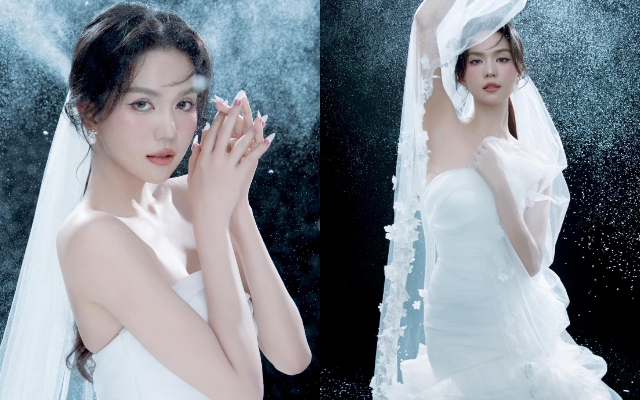 Ngọc Trinh mặc váy cưới lộng lẫy, netizen: “Hóng chú rể”