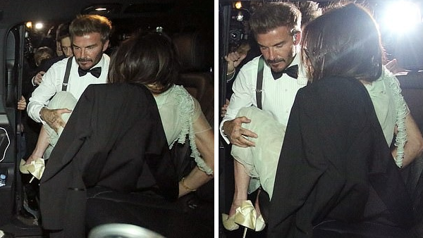 Góc chồng nhà người ta: David Beckham cõng vợ ra về sau khi tan tiệc vào lúc 2h30 sáng, quan tâm đến từng chi tiết nhỏ - Ảnh 4.