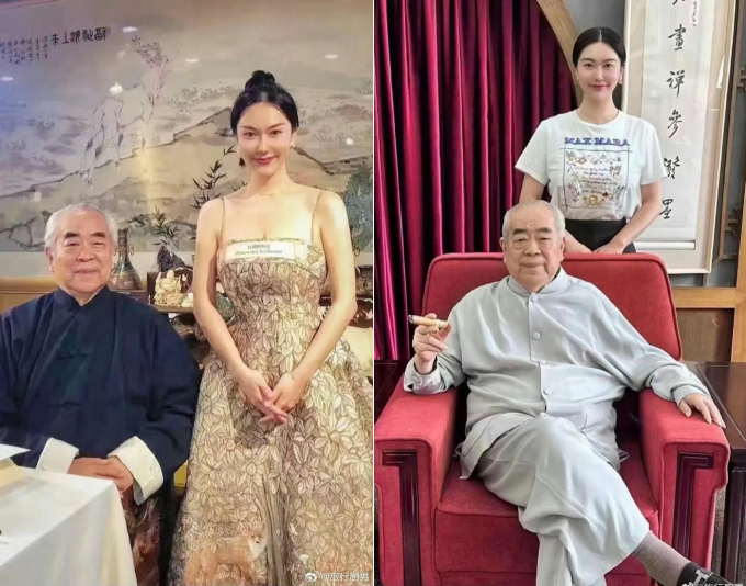 &quot;Bậc thầy thư pháp&quot; Trung Quốc 86 tuổi kết hôn lần thứ 4 với nữ MC truyền hình kém 50 tuổi: Hạnh phúc viên mãn bên vợ đẹp và khối tài sản hàng tỷ Nhân dân tệ - Ảnh 1.