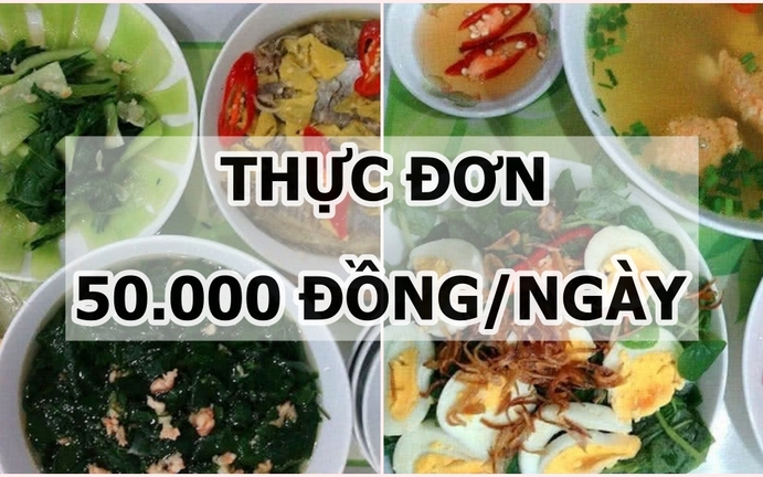 Gợi ý thực đơn 50.000 đồng/ngày đầy đủ dinh dưỡng