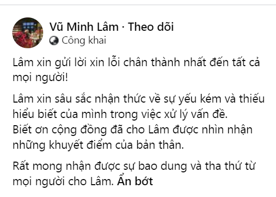 Tiktoker Lâm Xe Lăn bất ngờ xin lỗi và mong được bao dung sau 4 tháng tố quán phở đuổi mình - Ảnh 1.