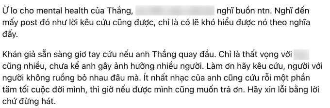 MXH Threads bùng nổ phản ứng về Thắng (Ngọt): Người thất vọng đòi thoát fan, người sẵn sàng tha thứ nếu nam ca sĩ &quot;quay đầu&quot; - Ảnh 5.