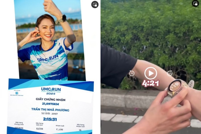 Nhã Phương gây bàn tán vì trang điểm đậm, làm tóc công phu chỉ để chạy bộ - Ảnh 6. Nhã Phương gây bàn tán vì trang điểm đậm, làm tóc công phu chỉ để chạy bộ - Ảnh 6.