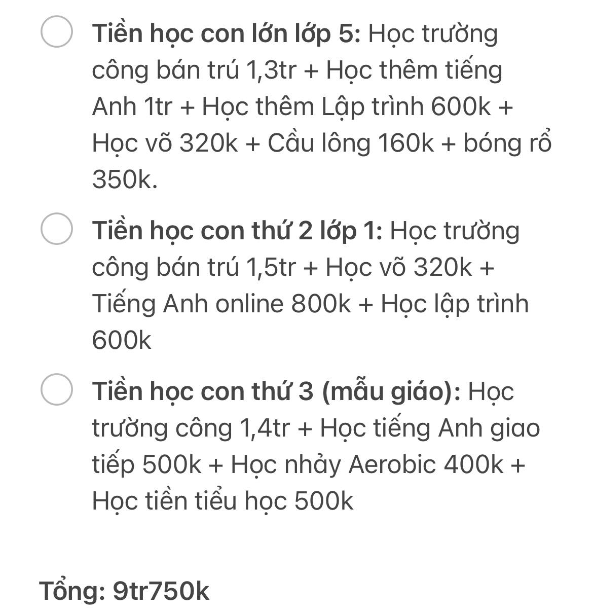 Liệt kê chi phí 3 đứa con học trường công, bà mẹ khiến ai nấy “méo mặt”: Choáng lắm nhưng không biết bớt khoản nào- Ảnh 1.