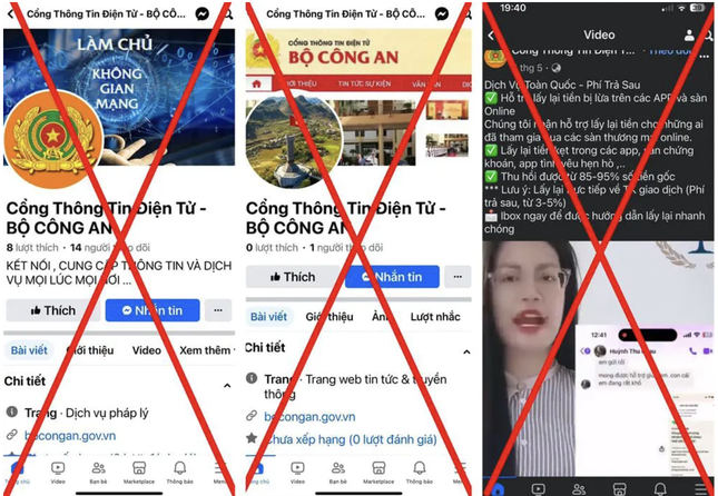 Giả mạo cổng thông tin Bộ Công an để giăng bẫy lừa đảo - Ảnh 1.