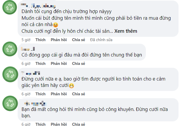 Đang yêu cô gái lên mạng than thở muốn chồng sắp cưới sang tên căn hộ chung cư để có cảm giác an toàn, ai ngờ bị cư dân mạng &quot;bật&quot; không trượt phát nào - Ảnh 6.