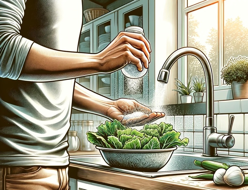 Rửa rau bằng nước muối c&oacute; thật sự sạch hay kh&ocirc;ng? - Ảnh 1.