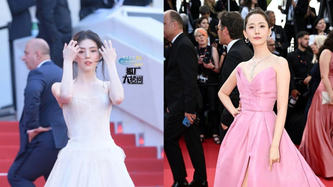 Khoảnh khắc YoonA - Han So Hee chung khung hình tại Cannes: Người được khen chuẩn nữ thần, người bị mỉa mai vì ồn ào đời tư - Ảnh 3.