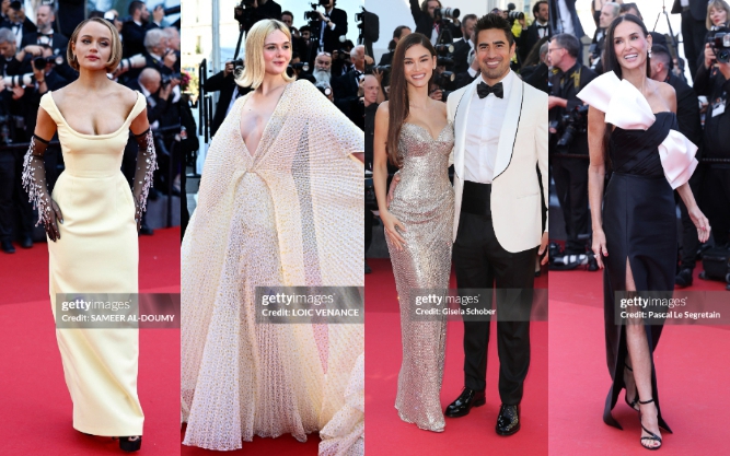 Thảm đỏ bế mạc Cannes: Elle Fanning hở bạo đến &quot;thót tim&quot;, Hoa hậu Pia Wurtzbach &quot;flex&quot; chồng điển trai như tài tử