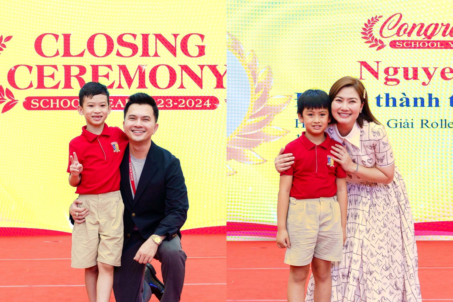 Nhóc tì nhà Ngọc Lan, Nam Cường nhận thưởng lớn trong lễ tổng kết tại trường song ngữ - Ảnh 1. Nhóc tì nhà Ngọc Lan, Nam Cường nhận thưởng lớn trong lễ tổng kết tại trường song ngữ - Ảnh 1.
