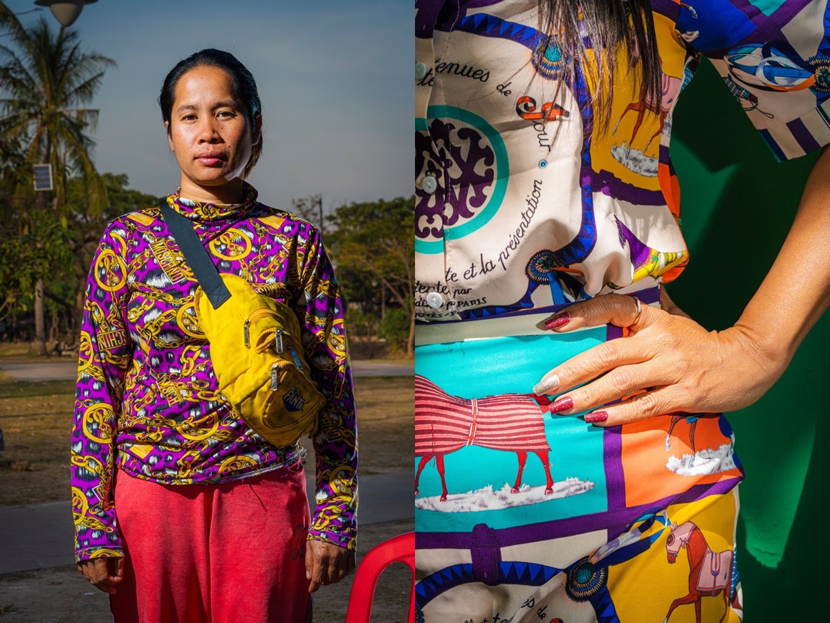 Bộ ảnh độc lạ tái hiện gu thời trang xa xỉ nhái hàng hiệu ở Đông Nam Á, gồm cả Việt Nam: Người bán cá mặc áo Dior, nông dân gặt lúa đội mũ Balenciaga che nắng- Ảnh 7.