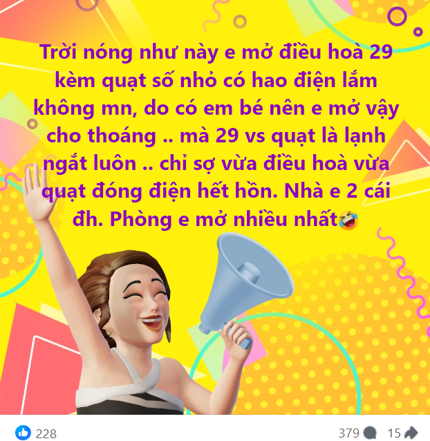 Trời nóng mở điều hòa 29 độ kèm quạt nhỏ liệu có tốn điện? Câu hỏi khiến cư dân mạng tranh cãi kịch liệt, hóa ra mẹo tiết kiệm điện khi dùng điều hòa là đây - Ảnh 1.