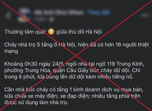 Triệu tập hai người đưa tin sai sự thật về vụ cháy làm 14 người chết tại Hà Nội - Ảnh 2.