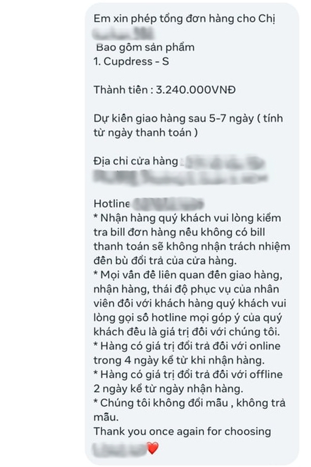 Drama chiếc váy hơn 3 triệu: Khách chê đường may méo mó, bất bình với thái độ chăm sóc khách hàng, chủ shop lại đòi kiện ngược - Ảnh 6.