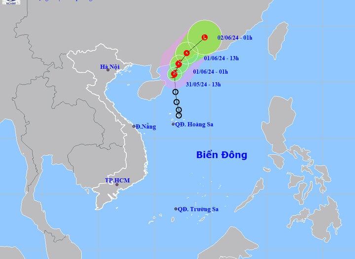 Áp thấp nhiệt đới mạnh lên thành bão số 1, gió giật cấp 10 - Ảnh 1.