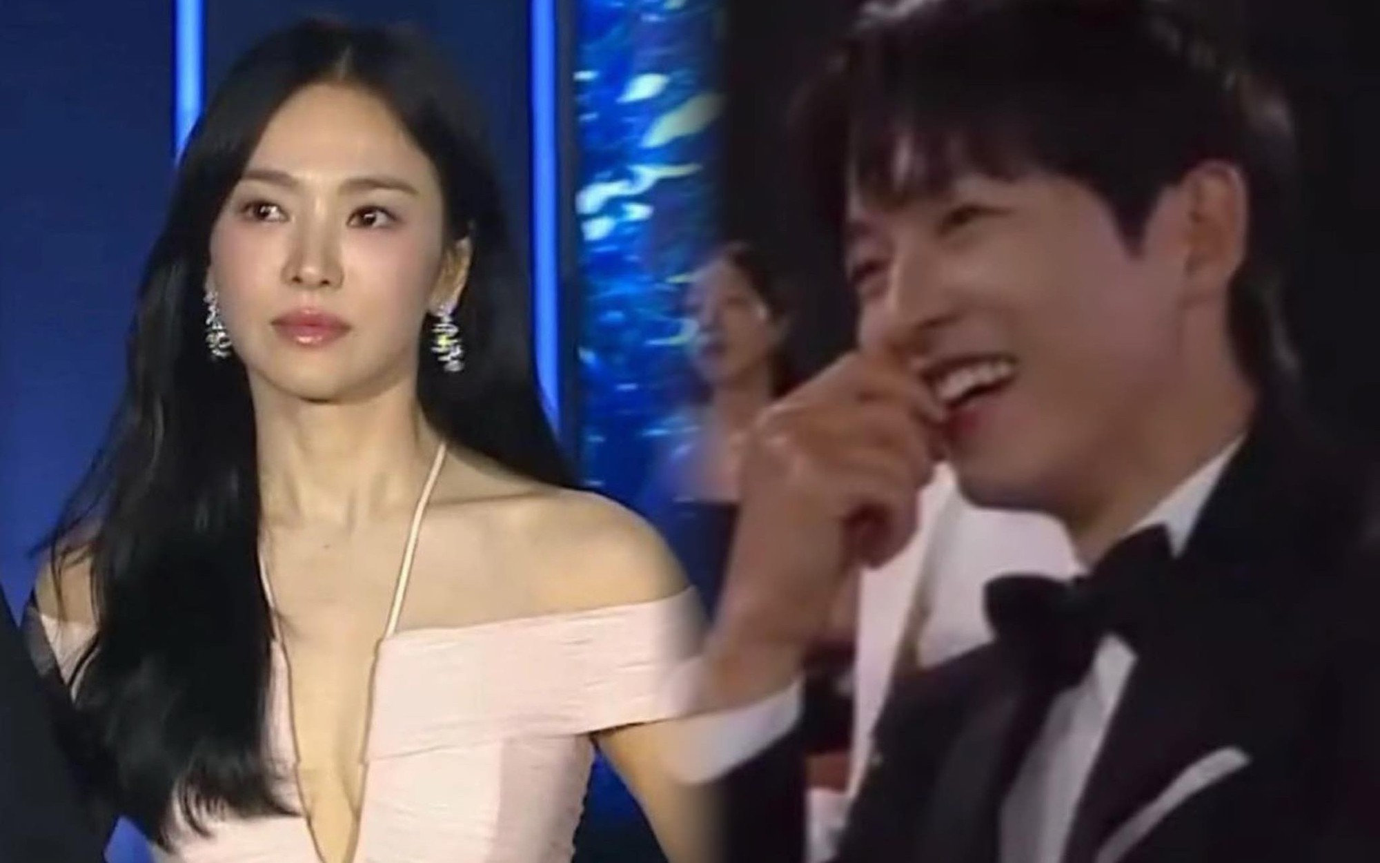 Song Joong Ki cười tít mắt khi chạm mặt vợ cũ Song Hye Kyo tại Baeksang 2024?
