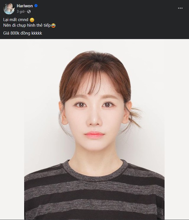 Hari Won khoe nhan sắc qua ảnh thẻ, netizen ngỡ ngàng khi biết giá chụp - Ảnh 2.