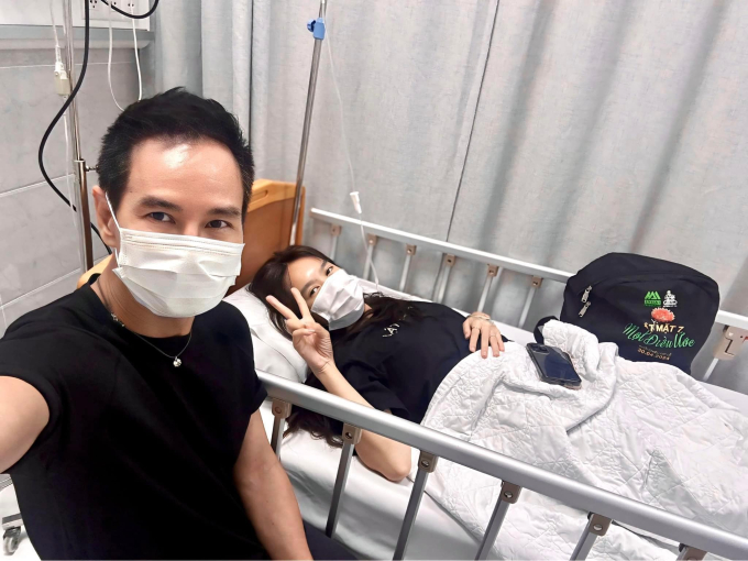 Hình ảnh Minh Hà - vợ Lý Hải nhập viện cấp cứu - Ảnh 1.