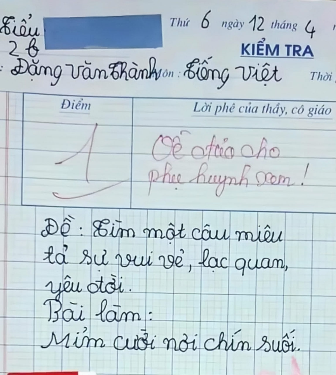 Bài văn miêu tả tâm hồn lạc quan của cậu bé đầy nghị lực