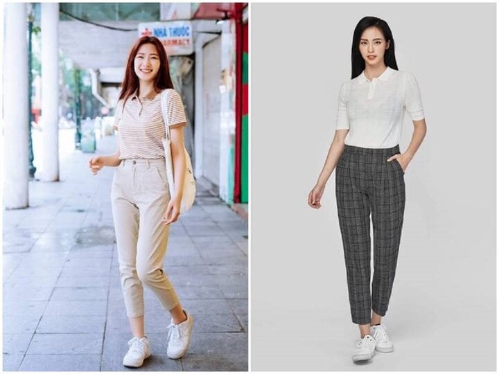 Cách mặc áo polo thời trang, trẻ trung cho nữ trong ngày hè - Ảnh 2. Cách mặc áo polo thời trang, trẻ trung cho nữ trong ngày hè - Ảnh 2.