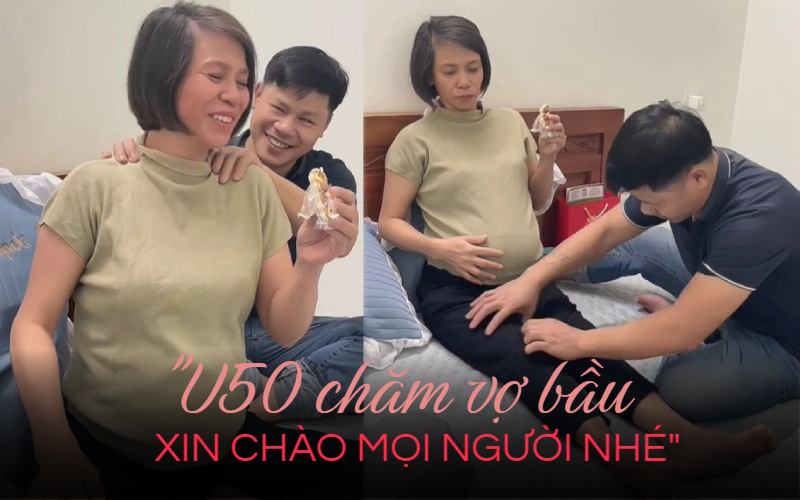 Bà bầu U50 được chồng 