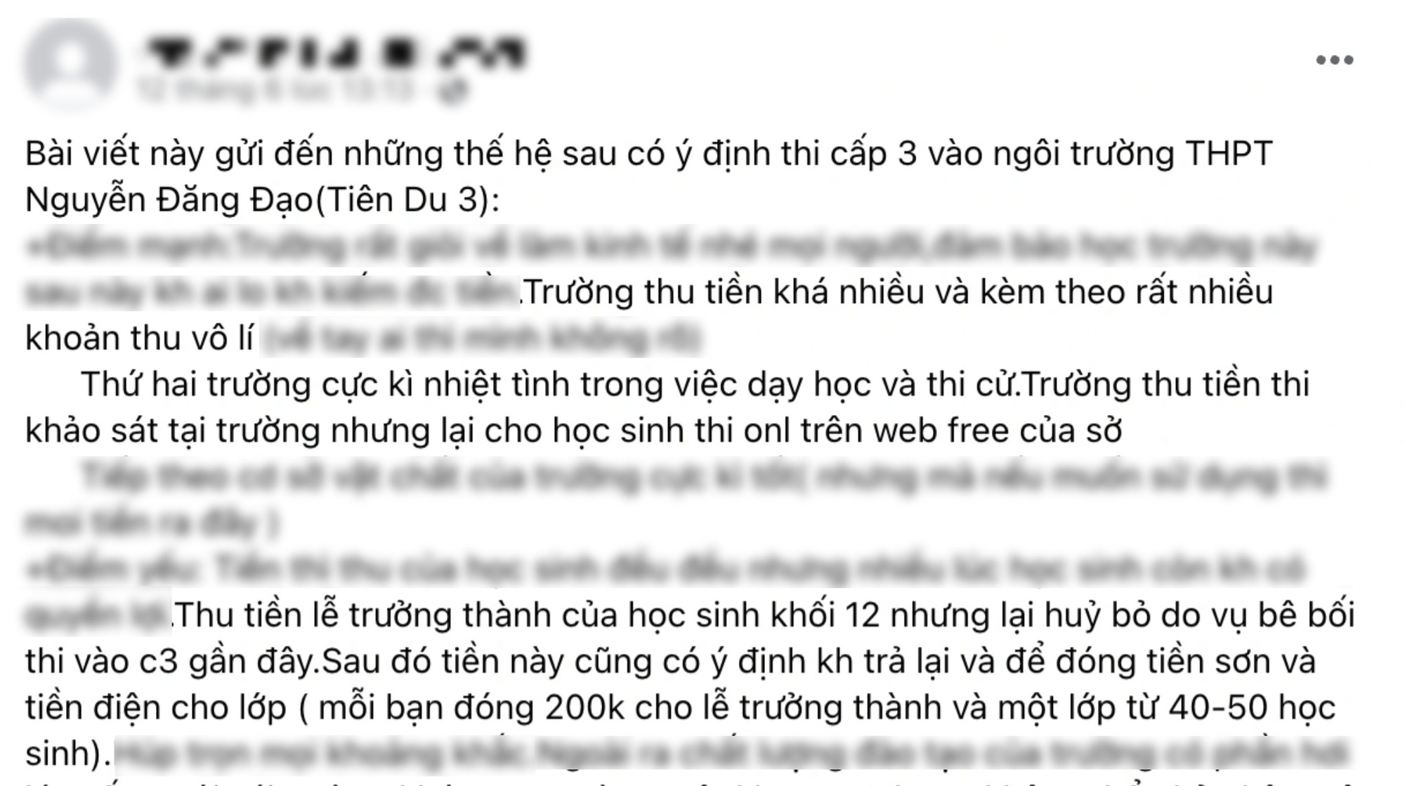 Trường dính ồn ào giám thị chụp bài thi trong WC lại bị “tố” thu tiền chống trượt: Hiệu trưởng nói gì?- Ảnh 1.