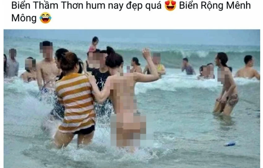 Thông tin mới liên quan tới bức ảnh chụp cô gái khỏa thân ở biển Sầm Sơn- Ảnh 1.