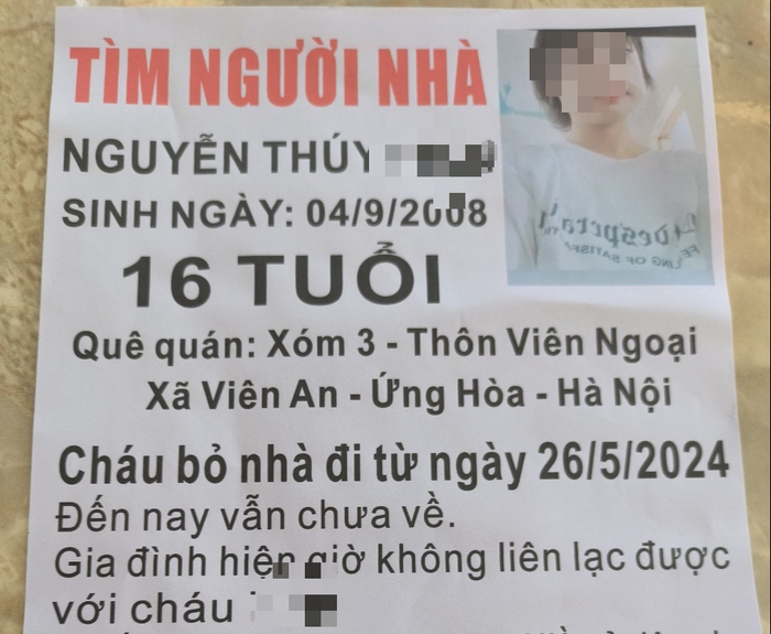 Hà Nội: Nữ sinh bỏ nhà đi biệt tăm nhiều ngày, gia đình kêu cứu cộng đồng mạng - Ảnh 1.