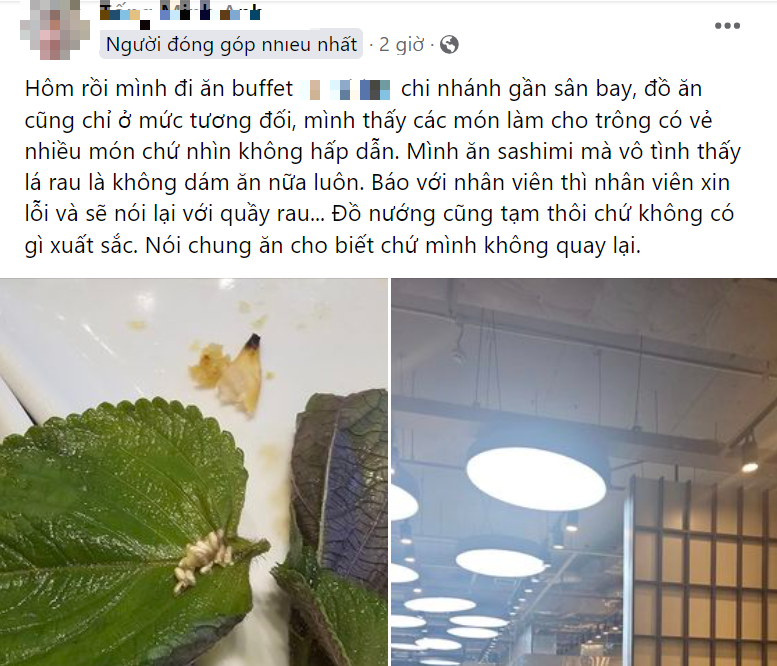 Lại xôn xao hình ảnh khách ăn buffet của chuỗi nổi tiếng gặp ổ trứng trên sashimi: Cư dân mạng ùa vào tố thêm - Ảnh 1.