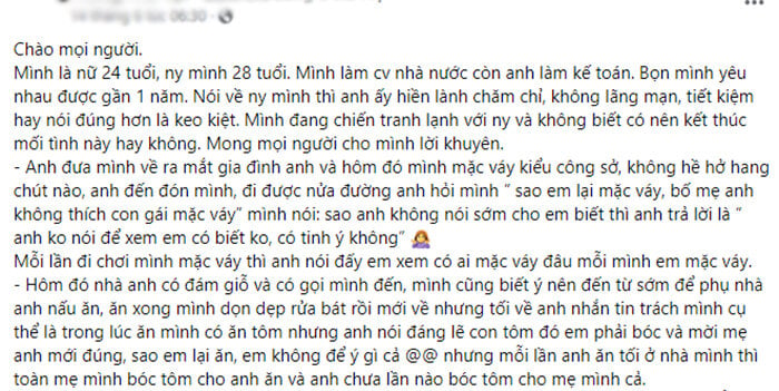 Bạn trai keo kiệt đếm từng miếng nem trên đĩa, cô gái hỏi dân mạng có nên bỏ - Ảnh 1.