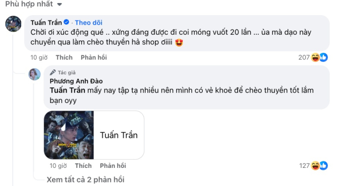 Phương Anh Đào công khai ủng hộ Tuấn Trần, bình luận đáp lại của nhà trai gây chú ý - Ảnh 1.