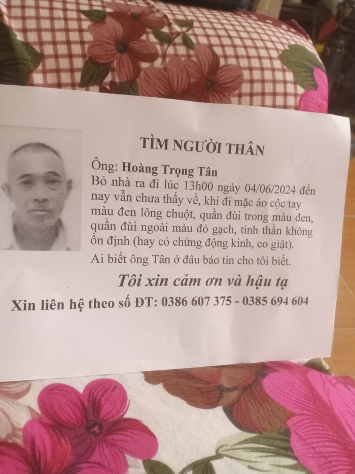 Gia đình khẩn tìm người đàn ông 56 tuổi ở Hà Nội đi lạc nhiều ngày chưa về nhà - Ảnh 2.