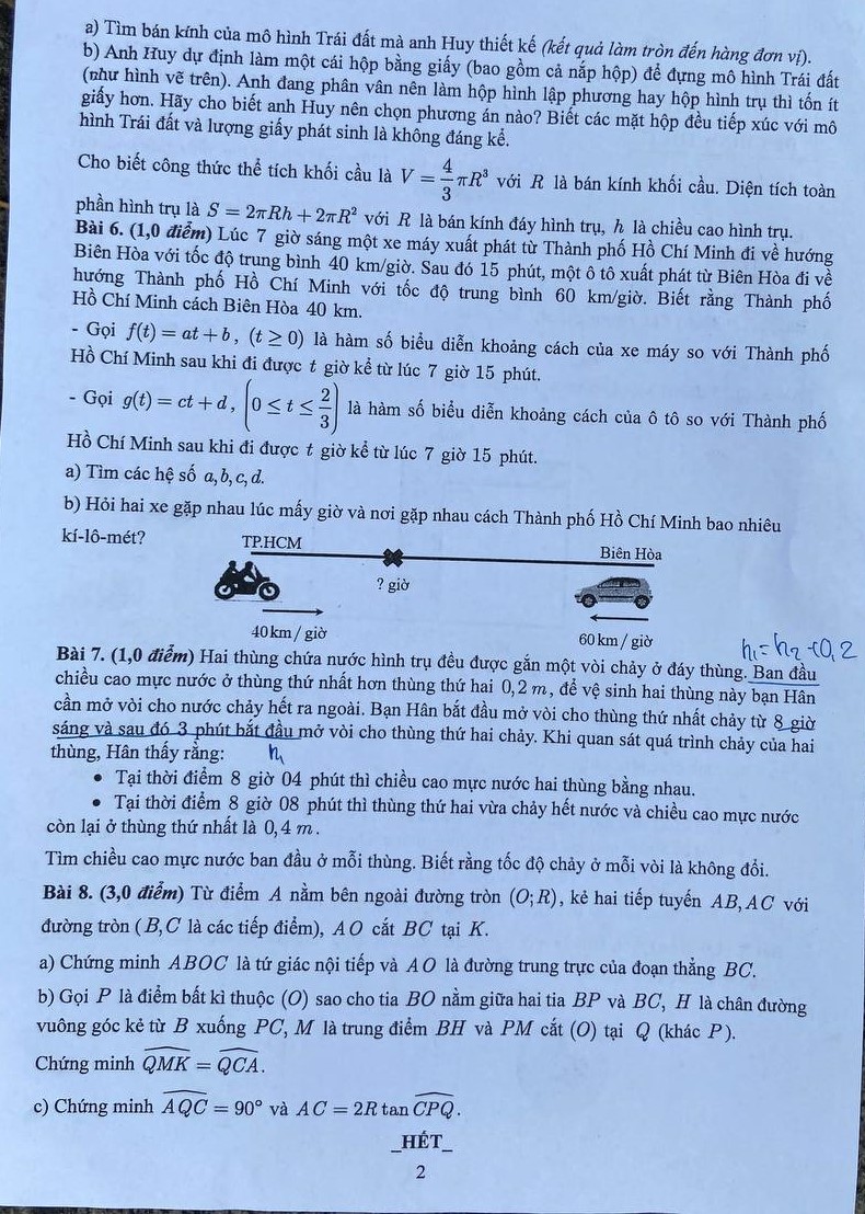 Gợi ý đáp án đề thi môn Toán vào 10 năm 2024 TP.HCM - Ảnh 2.