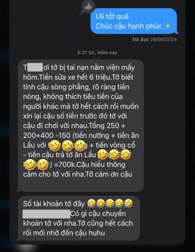 Sốc vụ thanh niên &quot;truy lùng” cô gái đòi lại 700k sau 3 lần đi date, cay cú nói: &quot;Miếng ăn là miếng nhục&quot; - Ảnh 1.