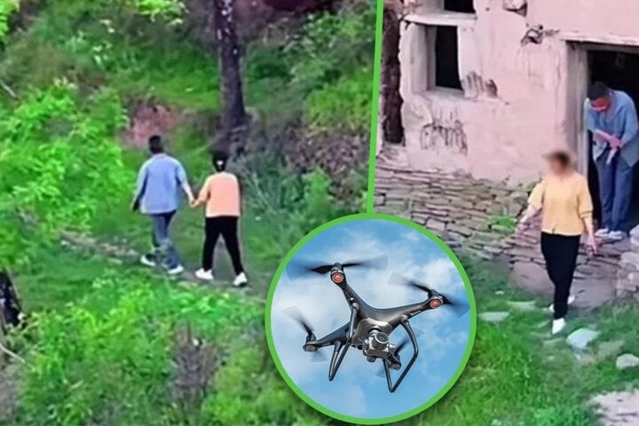 Chồng dùng flycam bắt quả tang vợ ngoại tình với sếp trong ngôi nhà đổ nát - Ảnh 1.